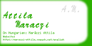 attila maraczi business card