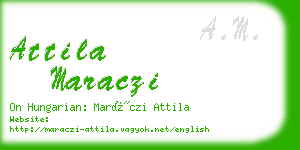 attila maraczi business card